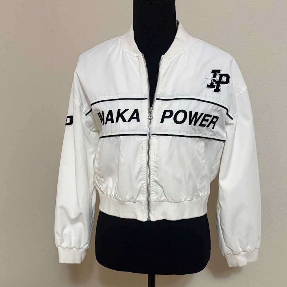 Inaka Power Women's White Bomber Jacket